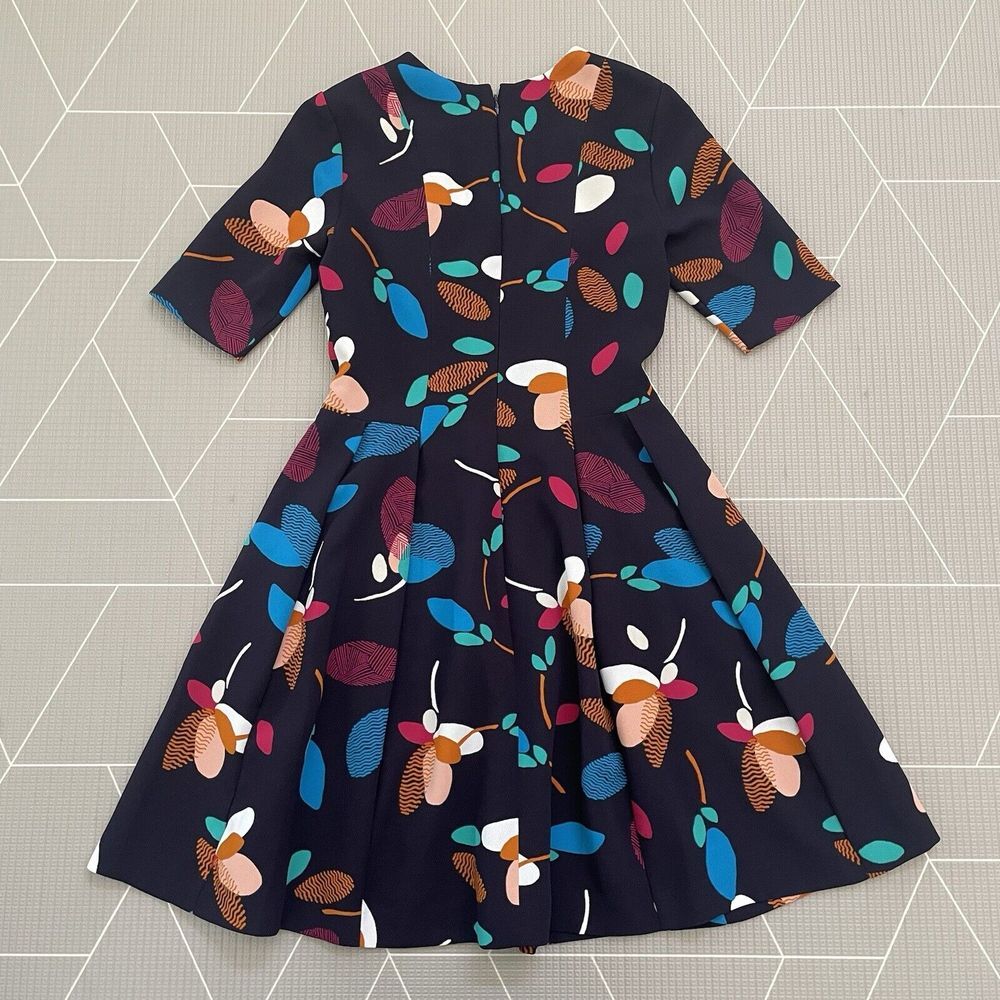 Anthropologie Asymmetrical Dress - Multicolor Leaf Print - Picture 2 of 8
